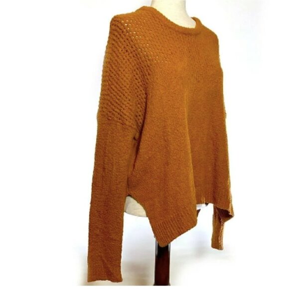 Cupcakes and Cashmere Pullover Sweater Women's Burnt Orange Long Sleeve - Picture 3 of 5